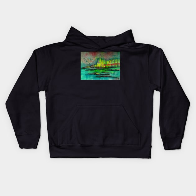 The Shores of Morocco as Seen from Poland Kids Hoodie by Marsal